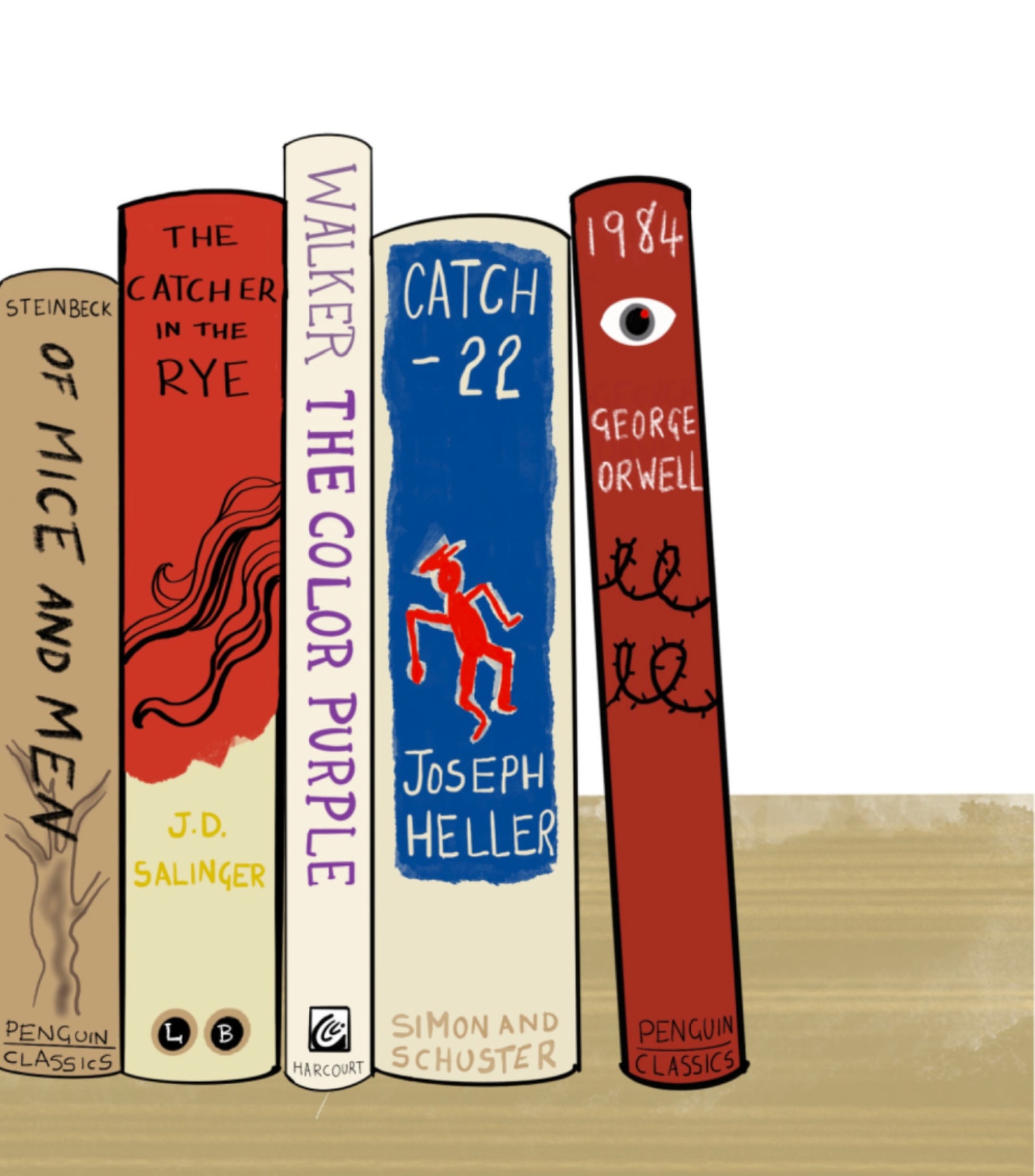 Banned Books Art Print Classic Books Art Print Book Art Etsy