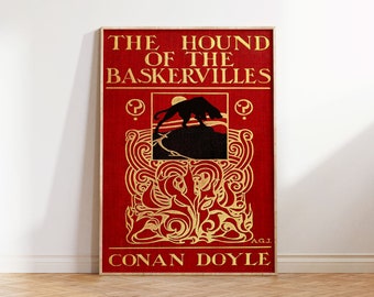 De hond van de Baskervilles Art Print | Arthur Conan Doyle, kunst aan de muur, Arthur Conan Doyle, Sherlock Holmes, Sherlock, originele boekomslag