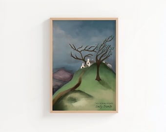 Wuthering Heights Wall Art Print, Emily Bronte, Landscape Art Print, Bronte Sisters Art, Book Lover Gift