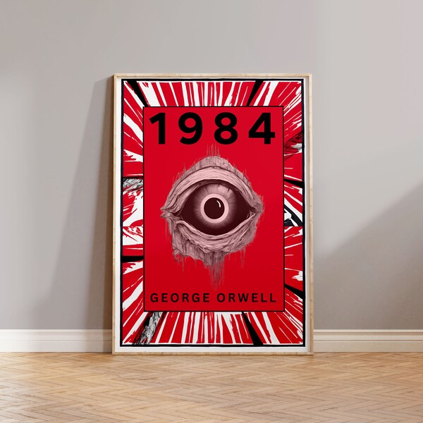 1984 | George Orwell, Book Cover, Wall Art, 1984 Book, Big Brother, Classic Literature, Classic Novel, Bibliophile, Bookish, Bookstagram