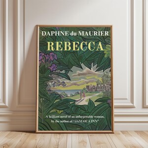 Rebecca Book Cover Design Art Print, Daphne Du Maurier, Rebecca Book Wall Art, Bibliophile, Bookish Art Print, Classic Novels, Academia Art image 2