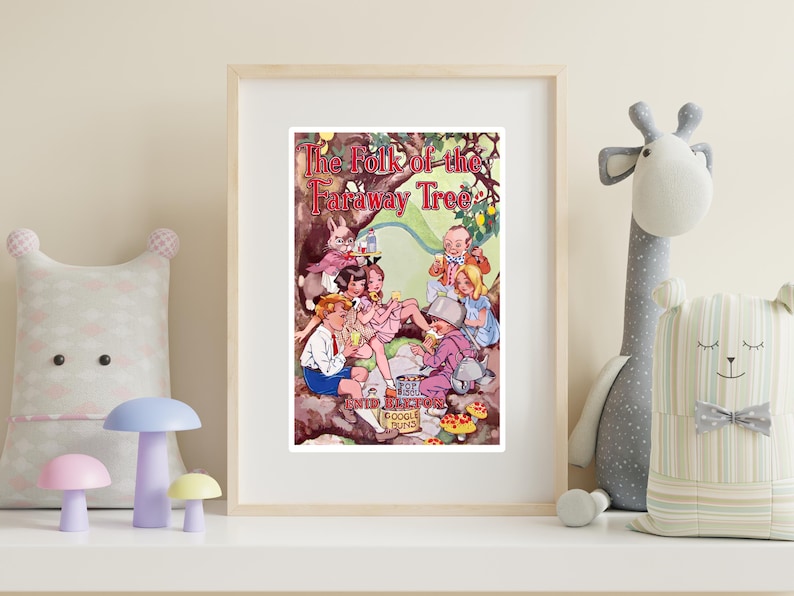 The Folk of the Faraway Tree Book Cover Design Art Print, Enid Blyton, Children's Book, Enid Blyton Nursery Wall Art, Original Book Cover image 4