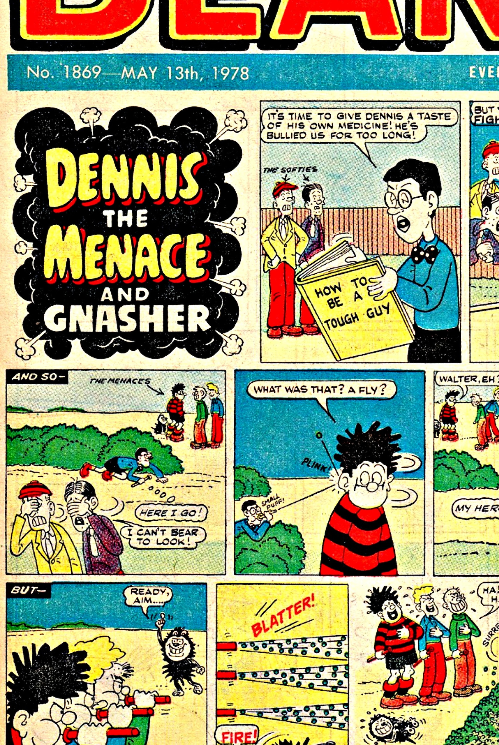 The Beano Comic Print Dennis the Menace Print Book Cover Etsy UK