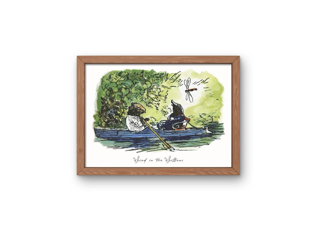 Wind in the Willows Art Print, on the River Illustration by Arthur ...