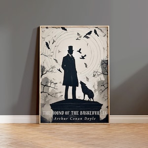 Sherlock Holmes by Arthur Conan Doyle | Hound of the Baskervilles, Detective Art Print, Book Cover, Book Lover, Reader Gift, Wall Art
