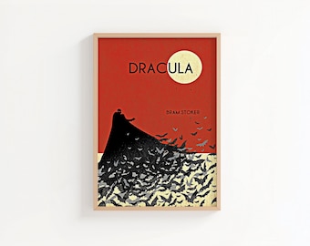 Dracula Art Print | Bram Stoker Gothic Vampire Book Cover Illustration