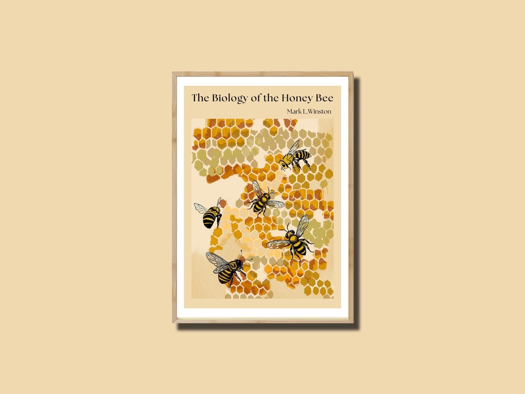 The Biology of the Honey Bee Poster, Nature Book Poster, Bee Art Poster ...
