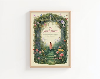 The Secret Garden | Art Print, Frances Hodgson Burnett, Wall Art,  Book Cover,  Children's Book Art, Whimsical Garden Art, Nursery Art Print