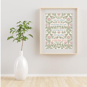 Louisa May Alcott Quote Print, Little Women Wall Art, Inspirational Classic Book Quote Decor image 3