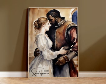 Othello by William Shakespeare Wall Art | Desdemona, Tragedy, Drama Student Gift, Theatre Gift, Actor Gift, English Literature, Art Print
