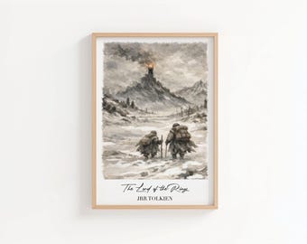 The Lord of the Rings Art Print | Journey to Mordor Watercolour Illustration by J.R.R. Tolkien
