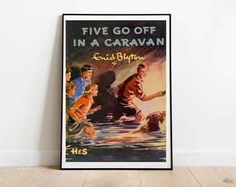 Famous Five by Enid Blyton | Book Cover Wall Art, Painting, Book Lover, Reader Gift, Bibliophile, Bookish, Booktok, Bookstagram