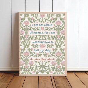 Louisa May Alcott Quote Print, Little Women Wall Art, Inspirational Classic Book Quote Decor image 4