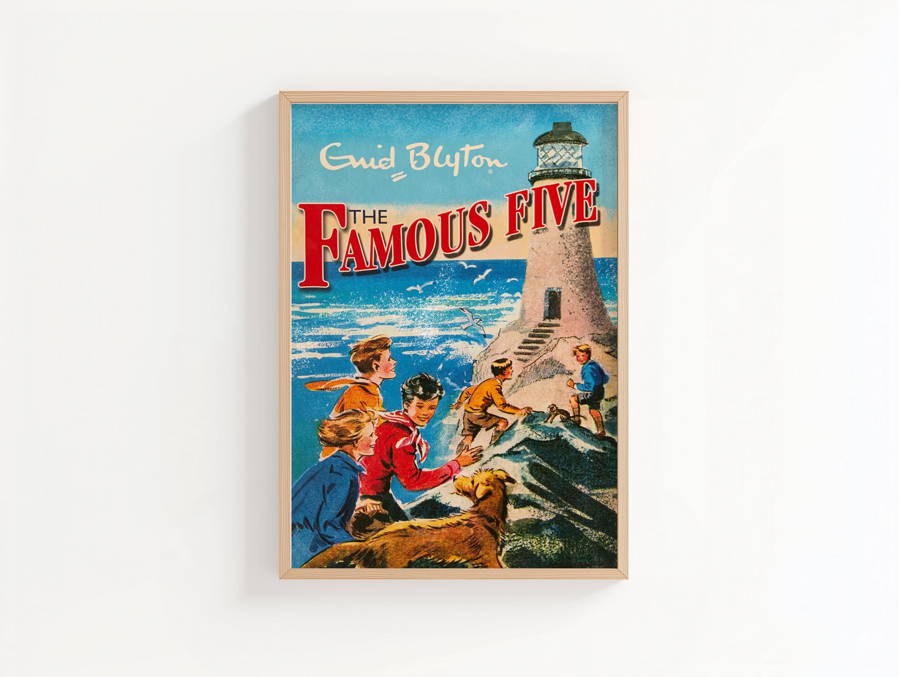 The Famous Five Vintage Book Cover Art Print | Enid Blyton