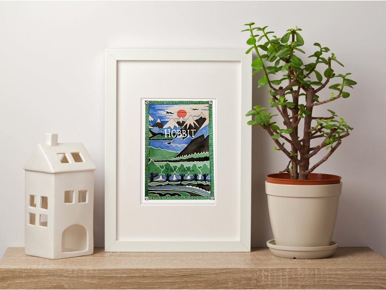 Tolkien The Hobbit Watercolour Print • Middle-earth Wall Art • Literary Gift • Fantasy Book Decor • Book Lover Gift image 5