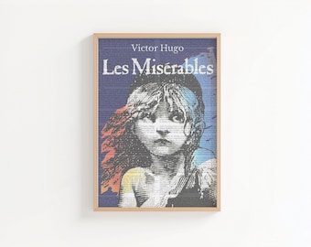 Victor Hugo Les Misérables Print, Literary Wall Art, French Literature Decor,  Book Lover Gift
