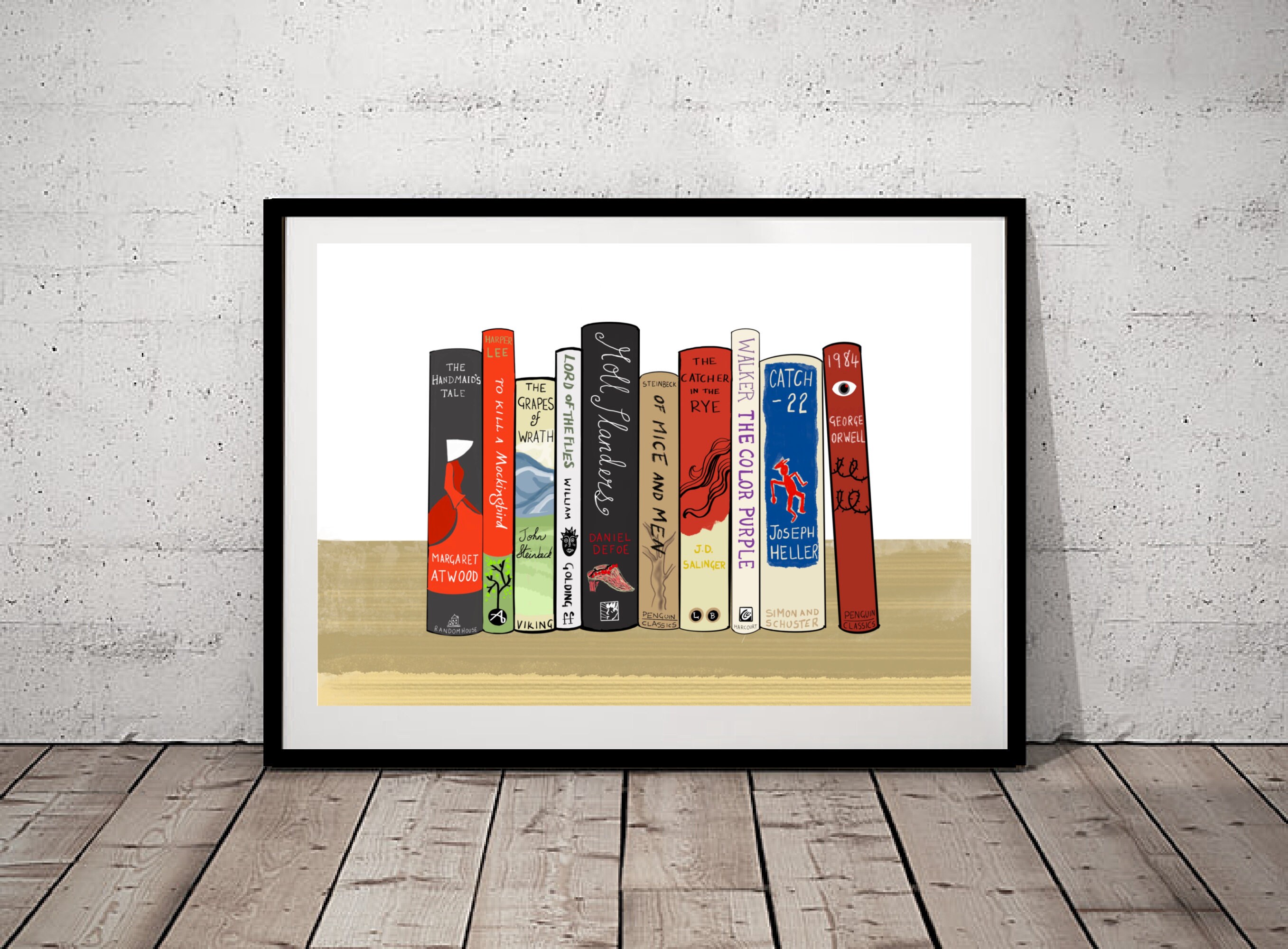 Banned Books Art Print Classic Books Art Print Book Art Etsy