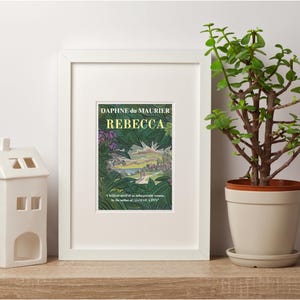 Rebecca Book Cover Design Art Print, Daphne Du Maurier, Rebecca Book Wall Art, Bibliophile, Bookish Art Print, Classic Novels, Academia Art image 6