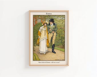 Emma by Jane Austen Art Print, Victorian Illustration