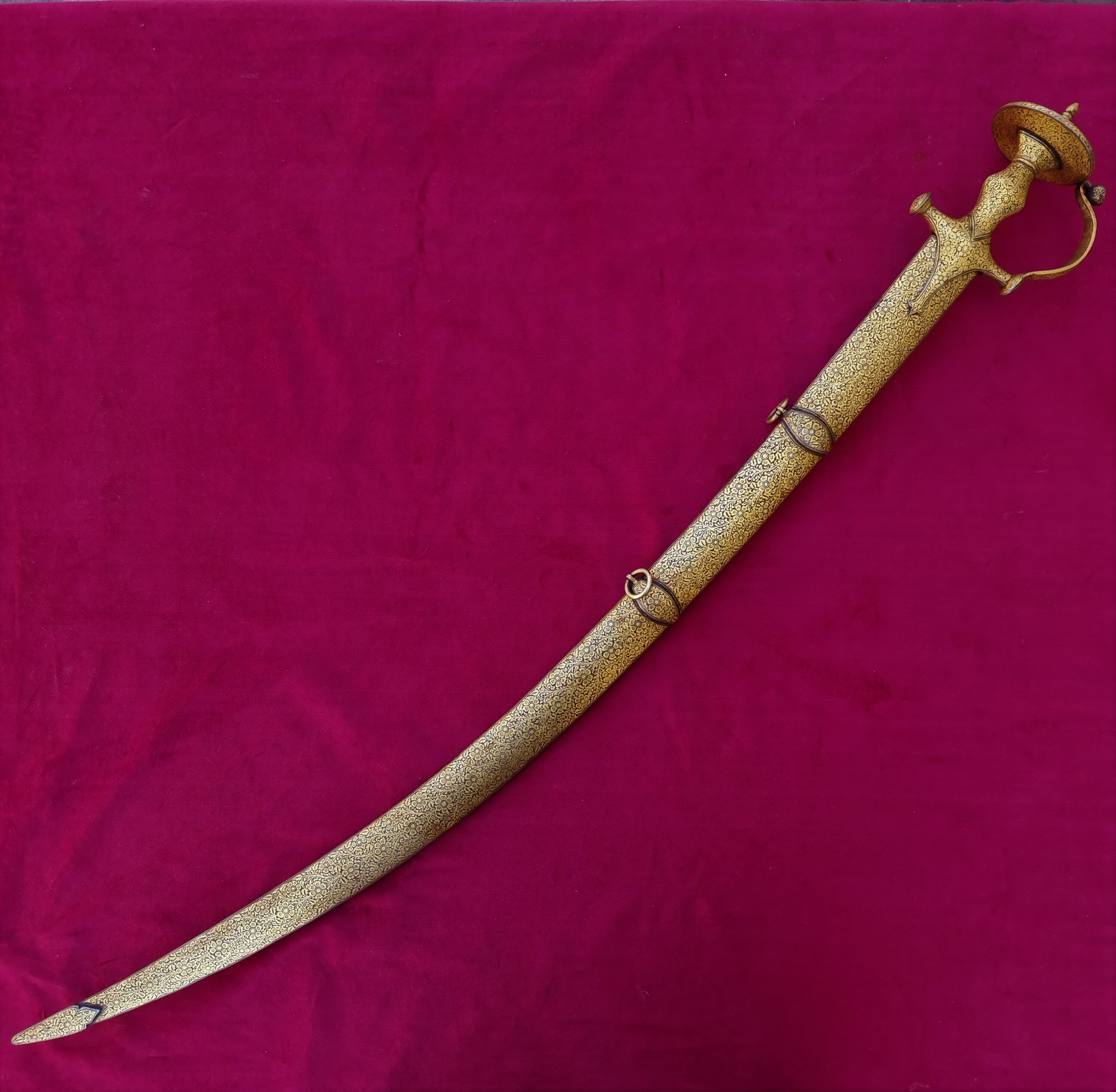Antique Full Gold Sword/talwar With Damascus Blade and Gold - Etsy