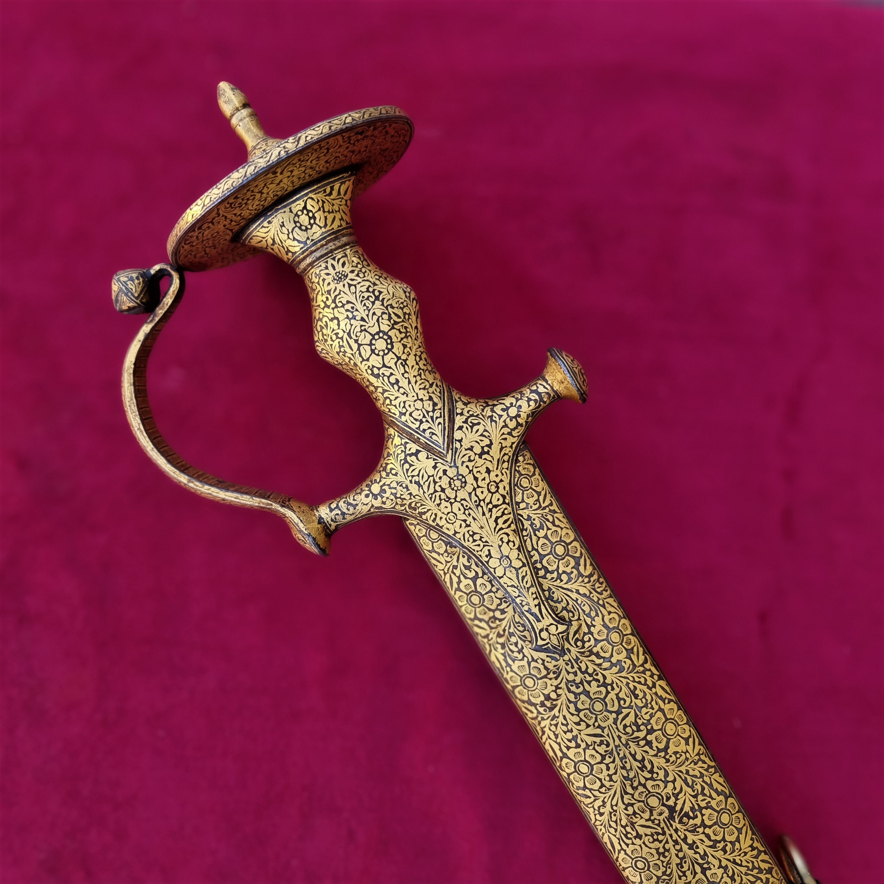 Antique Full Gold Sword/talwar With Damascus Blade and Gold - Etsy