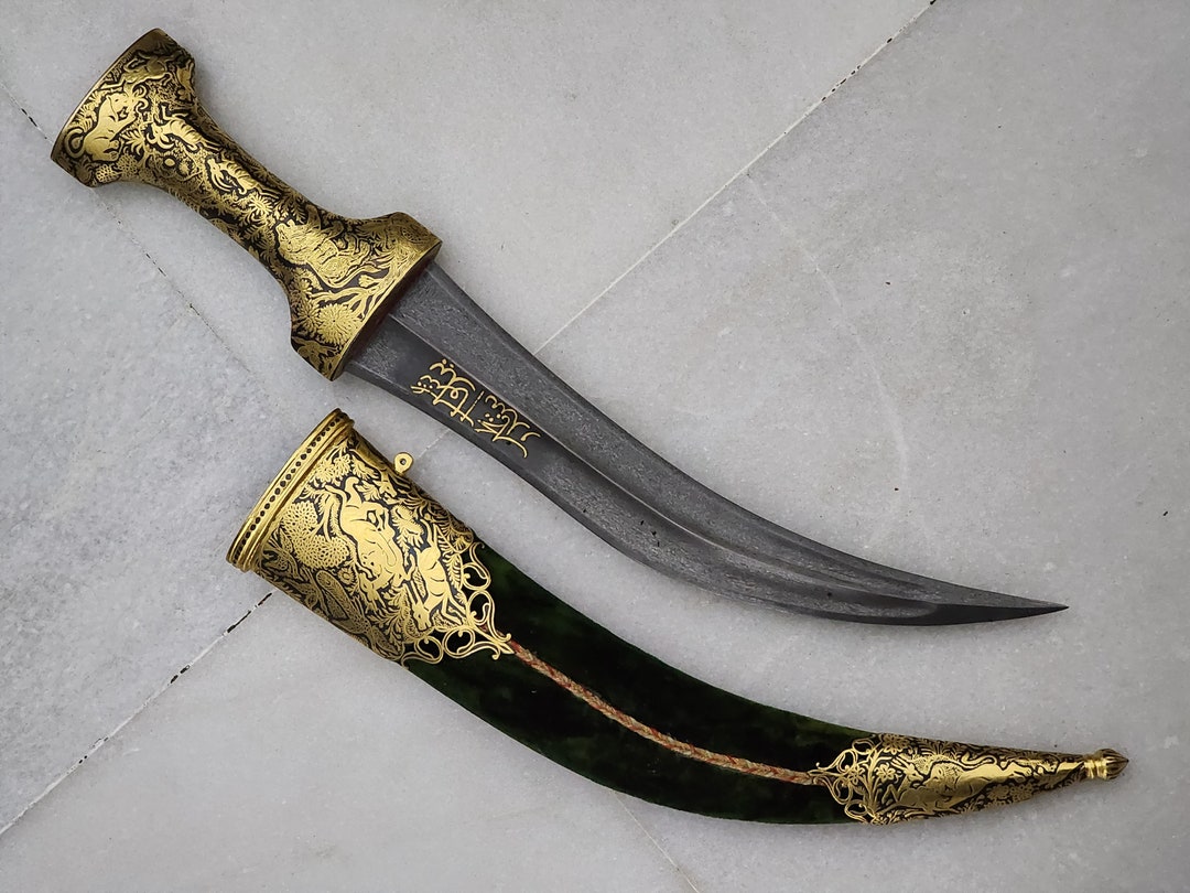 Shikargah Ottoman/persian Jambiya With Wootz Blade and Islamic