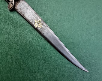 オスマントルコ帝国　シルクロード　ダガーナイフ　短剣　武器　骨董　アンティーク ヴィンテージ トルコ ムガル イスラム オスマン帝国の花柄短剣