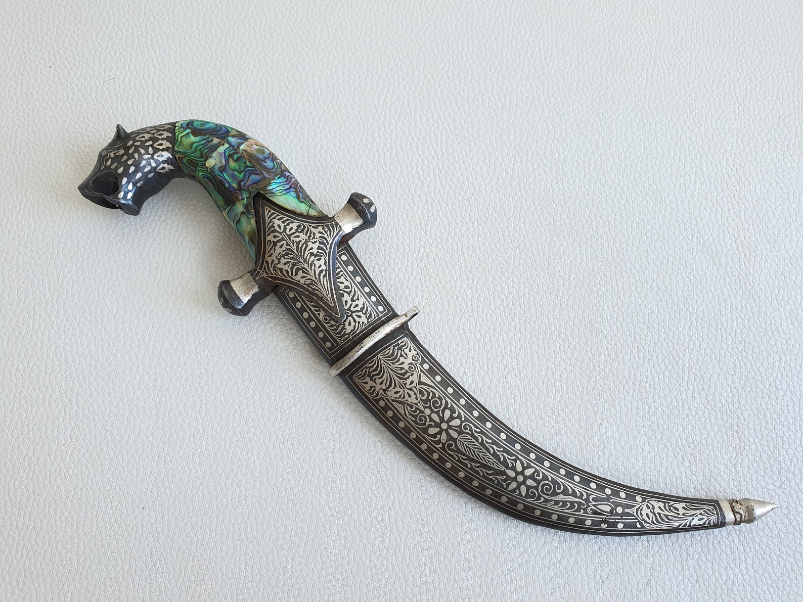 Vintage Assorted Artistic Mughal Dagger in Silver Koftgiri Etsy