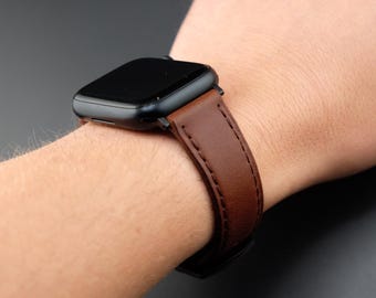 Apple Watch Ultra Leather Strap, Handmade 49mm Band, Full Grain Italian Leather, Watch Ultra 2 Band, Premium Leather Watch Ultra Strap