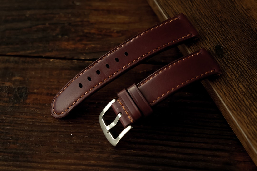 Discount Durable Leather 20 mm Watch Wristband 100-09-07-05-04_K0021367 main image 1