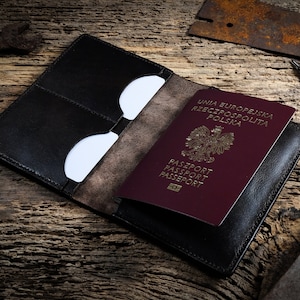 Cartera de pasaporte, cartera para hombres, cubierta de pasaporte, billetera de cuero grande, billetera de cuero, cartera de viaje, cartera de hombres, cartera de tarjeta.