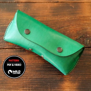 Leather Spectacle Case, Leather Sunglasses Case Pattern, Leather Eyeglass Holder PDF Template, Leather Glasses Case Video PDF, Leather Case
