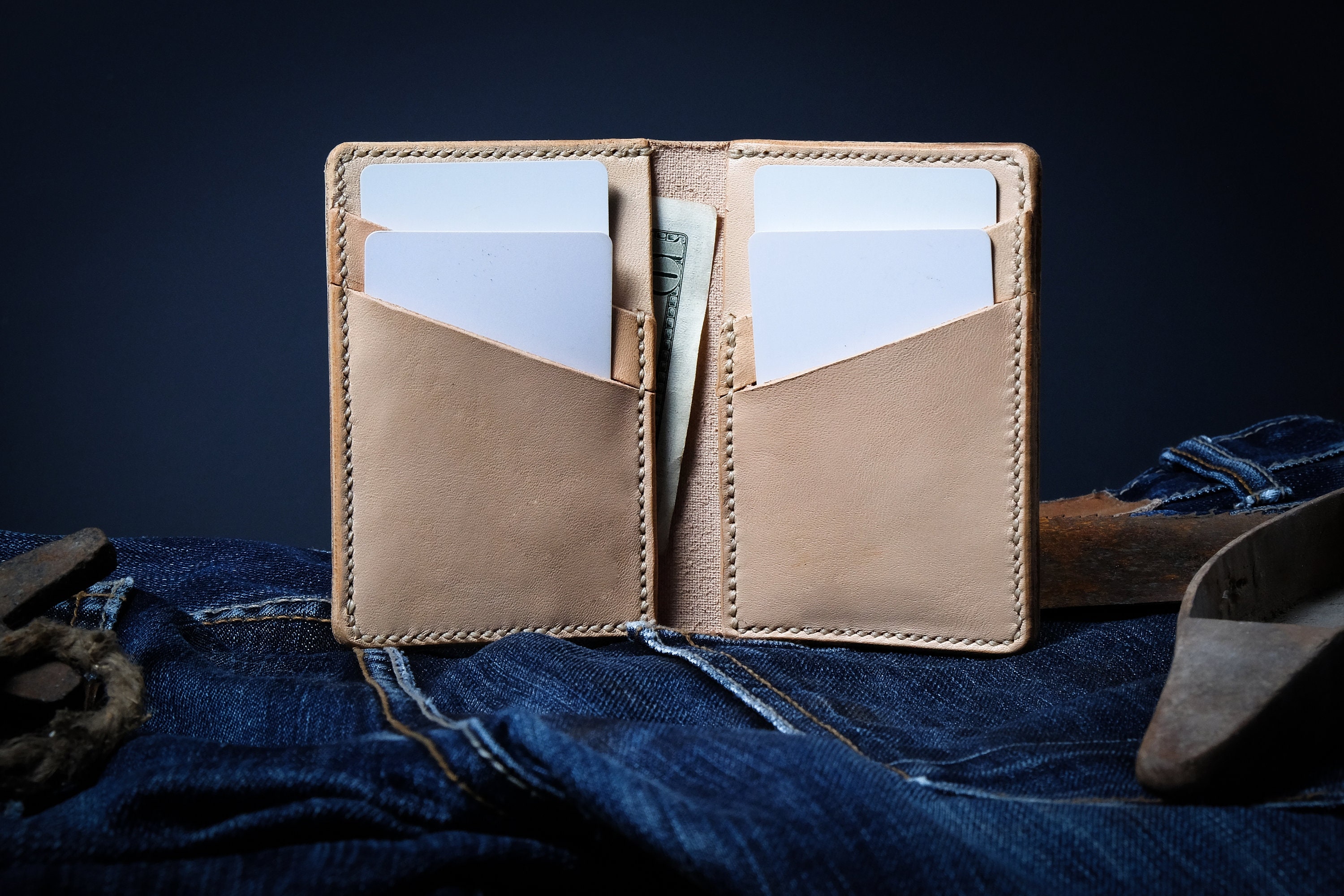 Personalized Wallet Gift for Him Mens Leather Wallet Etsy