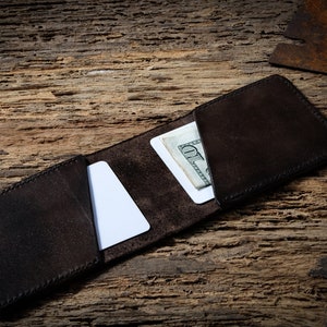 Portacarta maschile sottile Bifold, portafoglio uomo in pelle per regalo, portacarte in pelle uomo personalizzate, accessori in pelle personalizzati per uomo.
