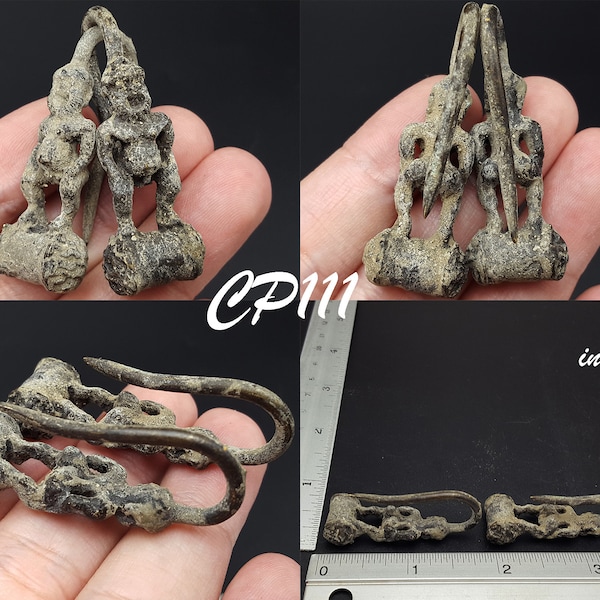 Antike römische Mythos Götter Bronze Paar Ohrringe #CP111 c
