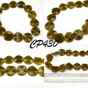 Rare Natural Mayan Culture Flourite Jade Coin Flat Disc Beads Strand Necklace #CP430