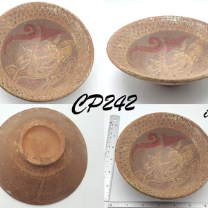 6" Wonderful Bowl Persian Islamic Pottery Centuar & Horse Stoneware Designs Terracotta #CP242c image 1