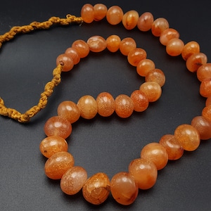 Karneol Stein Trade Beads Rund Afrika Groß abgestufter Strang # SE76c