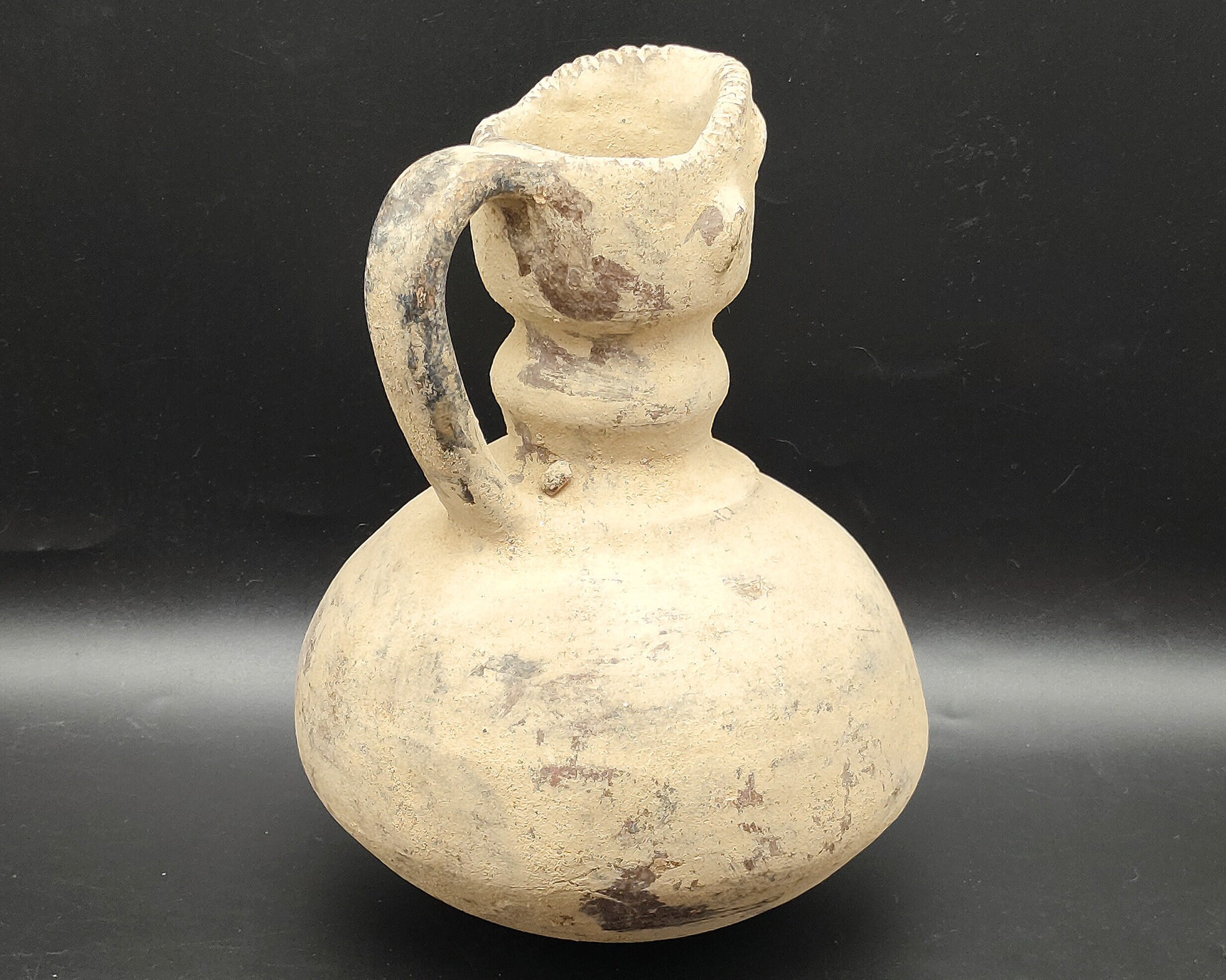 8インチ 古代インダス文明の粘土テラコッタ偶像陶器容器水差し 装飾