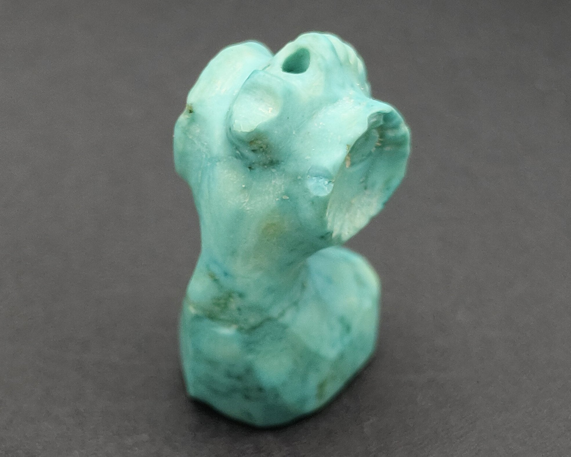 Rare Ancient Blue Turquoise Stone Roman Ram Animal Head Bead Statue ...