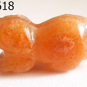 1.2&quot; Ancient PYU Natural Carnelian Hand Carved TIGER Bead Rare Handmade #UK618c