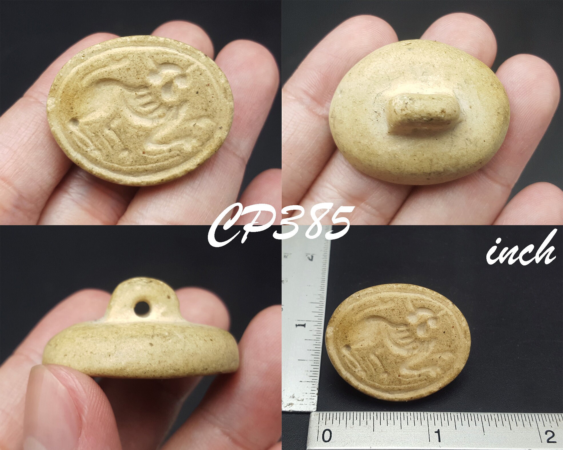 素晴らしい古代ササン朝近東神話の野生動物のインタリオ石印章 #CP385