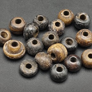 Lot 18 Coconut Spacer Donut Coin Discs Beads Jewelry #CP1143