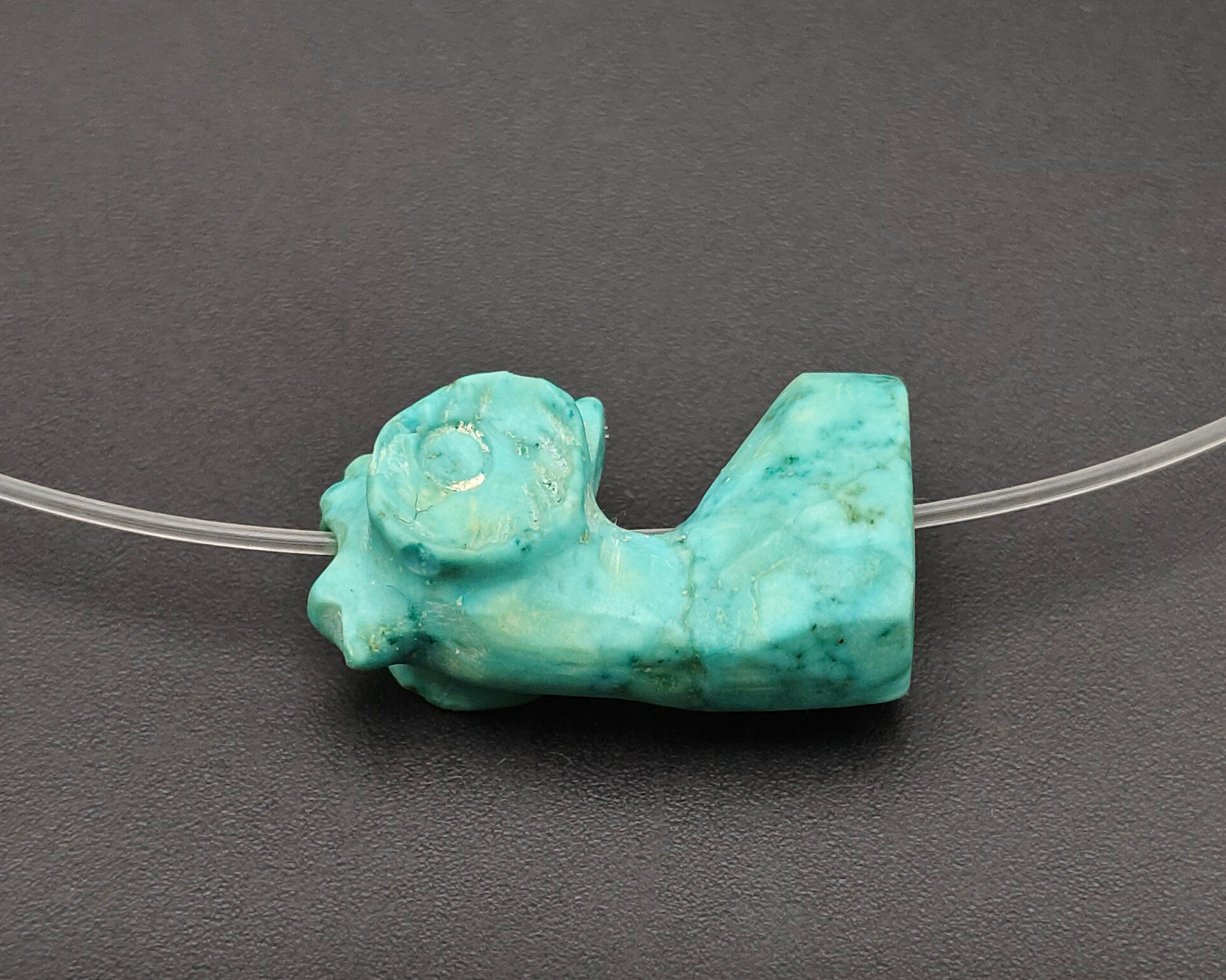 Rare Ancient Blue Turquoise Stone Roman Ram Animal Head Bead Statue ...