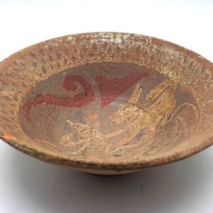 6" Wonderful Bowl Persian Islamic Pottery Centuar & Horse Stoneware Designs Terracotta #CP242c image 3