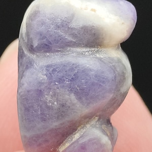 Ancient PYU Culture Style Amethyst Stone Carved Parrot Bird Bead #CP1099c