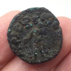 Wonderful Ancient Roman Arcadius Emperor Green Patina Kushan Coin 383 AD #CP316