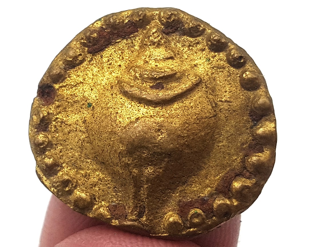 Rare Beautiful Excavated Ancient Conch Gilding Gold Dvaravati Period ...