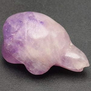 Ancient PYU Culture Natural Amethyst Stone Carved Turtle Bead Statue Figure #CP1107c