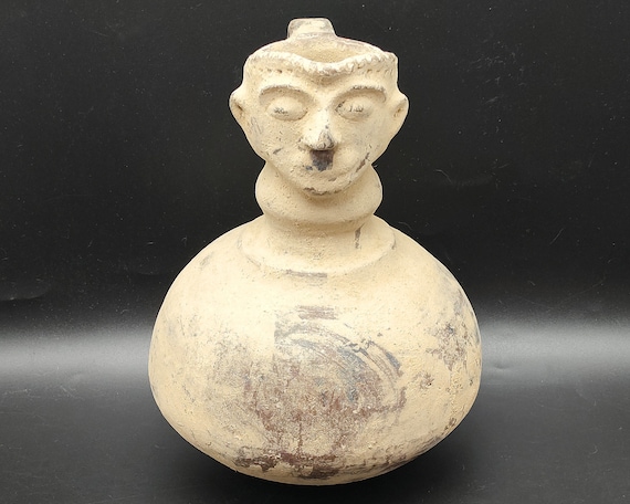 8インチ 古代インダス文明の粘土テラコッタ偶像陶器容器水差し